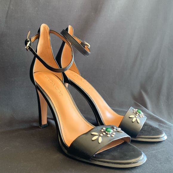 Coach Semi Matte Calf Saddle Indi Heels CA - Picture 2 of 7